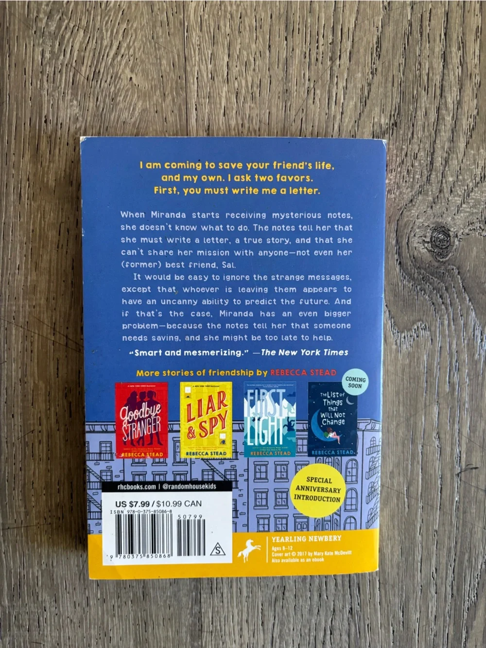 When You Reach Me by Rebecca Stead 10th Anniversary Edition